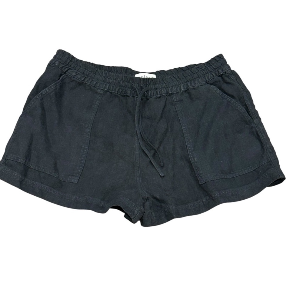 Velvet by Graham & Spencer Black Linen shorts women's size xl